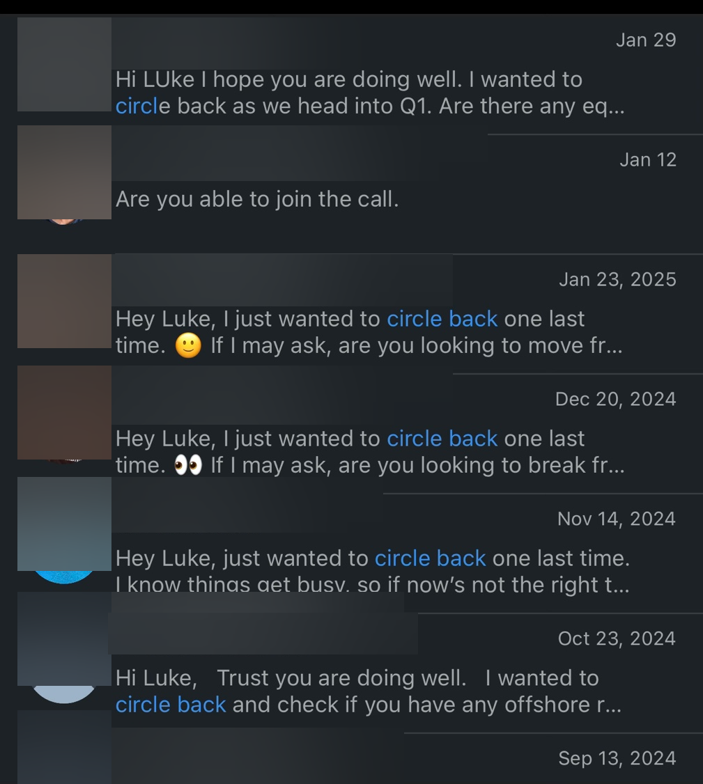 LinkedIn cold outreach screenshot